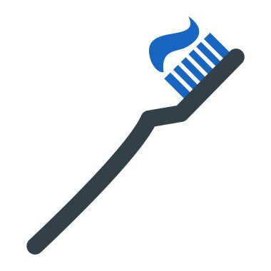 Diş fırçası. Web simgesi basit illüstrasyon