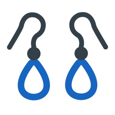 Küpe simge vektör çizim