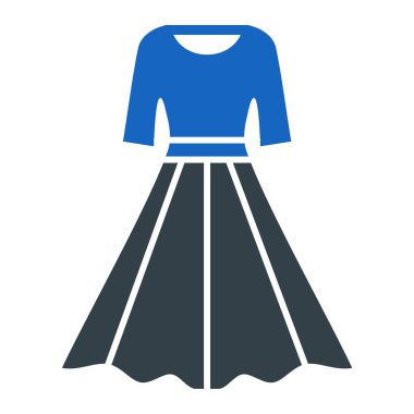 Kıyafet ikonu. Web için kıyafet vektör sembolünün basit bir illüstrasyonu