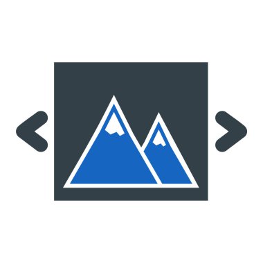 dağ simgesi, vektör illüstrasyonu