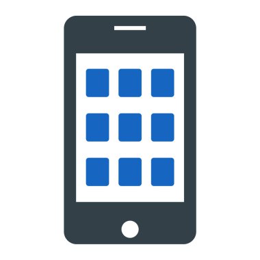 Cep telefonu simgesi, vektör illüstrasyonu