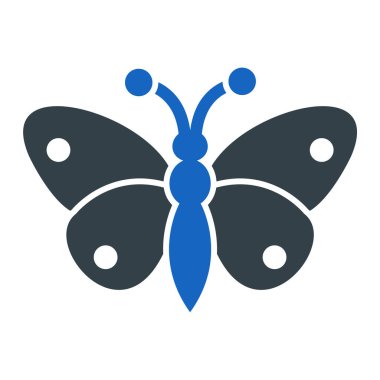 Kelebek simgesi vektör illüstrasyonu