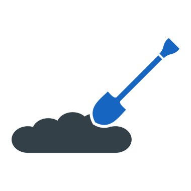 kürek simgesi vektör illüstrasyonu