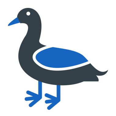 Ördek simgesi vektör çizimi