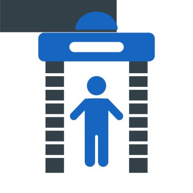 Merdiveni olan bir adamın vektör çizimi