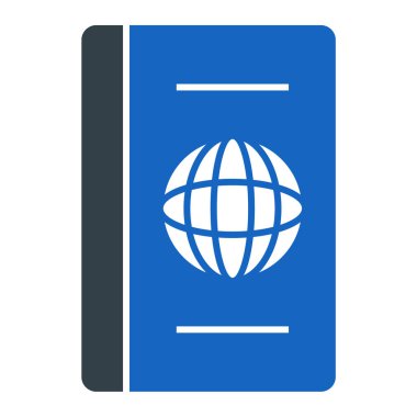Pasaport. Web simgesi basit illüstrasyon