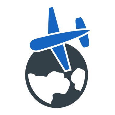 uçak ikonu vektör illüstrasyonu