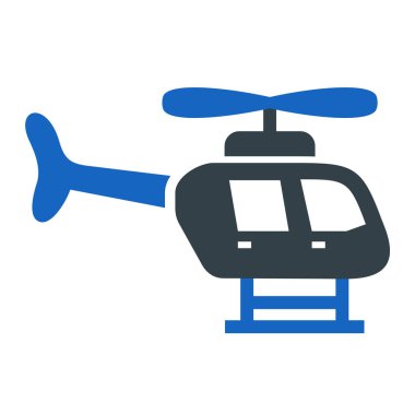 Helikopter simgesi vektör illüstrasyonu