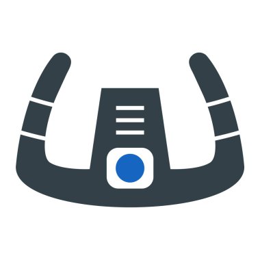 Kaynak maskesi simgesi. Web için şapka vektör sembolünün basit bir illüstrasyonu