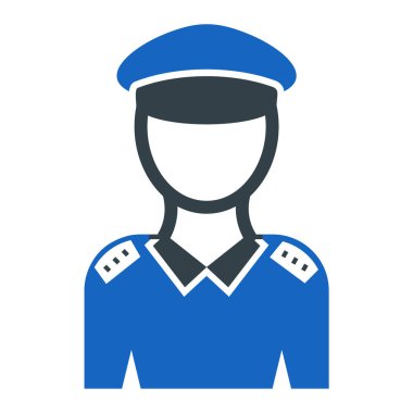 Polis memuru ikon vektör illüstrasyonu