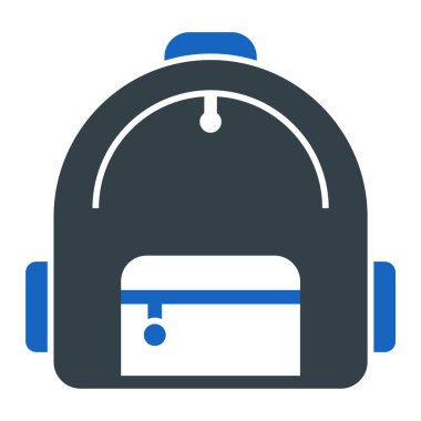 Sırt çantası. Web simgesi basit illüstrasyon