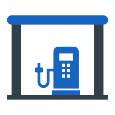 Benzin istasyonu vektör simgesi