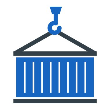 kargo taşıyıcı simgesi vektör illüstrasyonu