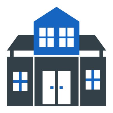 Bina. Web simgesi vektör illüstrasyonu