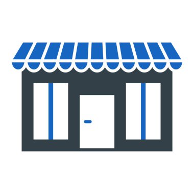 Mağaza. Web simgesi basit illüstrasyon