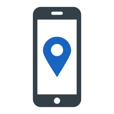 Cep telefonu simgesi, vektör illüstrasyonu