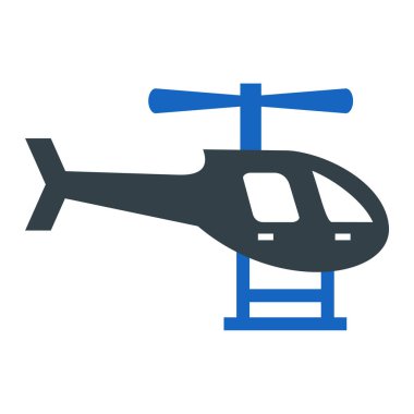 Helikopter. Web simgesi basit illüstrasyon