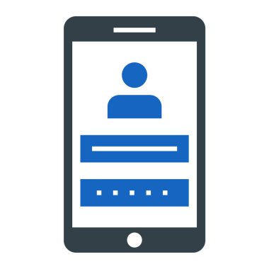 cep telefonu simgesi. Web için akıllı telefon vektör simgelerinin basit çizimi