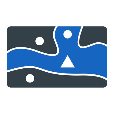 Bir plaj simgesinin vektör çizimi