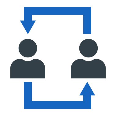 iş insanları simgesi, vektör illüstrasyonu