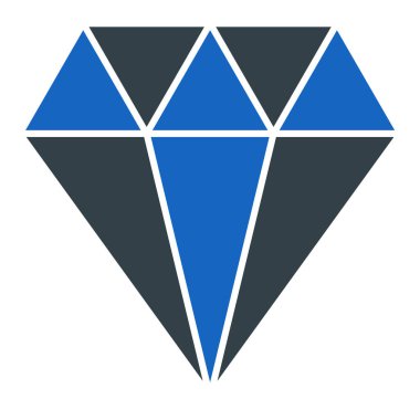 Elmas. Web simgesi basit illüstrasyon