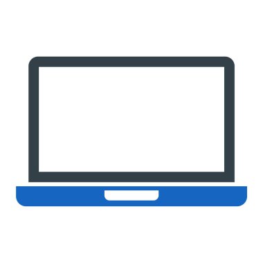 Dizüstü bilgisayar simgesi vektör çizimi