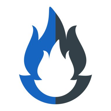 ateş alevi simgesi vektör illüstrasyon tasarımı