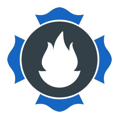 Bir alev simgesinin vektör illüstrasyonu