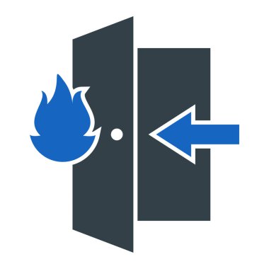 Bir ateş simgesinin vektör illüstrasyonu