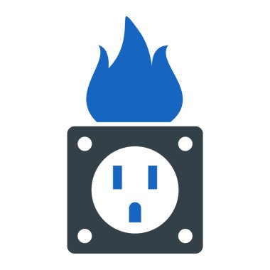 Güç soketi simgesi. Vektör çizim