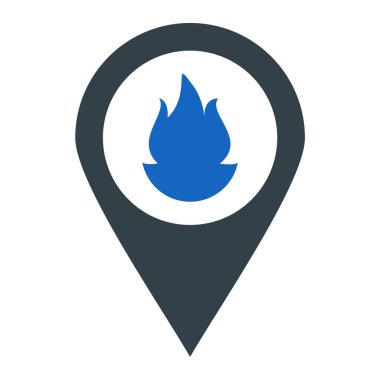 ateş vektörü simgesi modern basit illüstrasyon