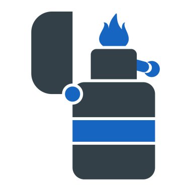 Gaz yakma ikonu. Web için su şişesi vektör simgelerinin basit çizimi