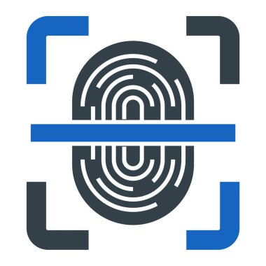 parmak izi ikonu vektör illüstrasyonu