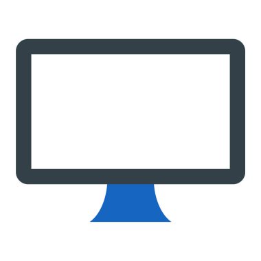Monitör. Web simgesi basit illüstrasyon