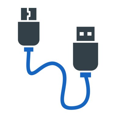 usb kablo simgesi vektör illüstrasyonu