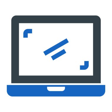 laptop vektör simgesi modern basit illüstrasyon