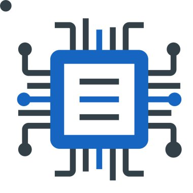 İşlemci. Web simgesi basit illüstrasyon