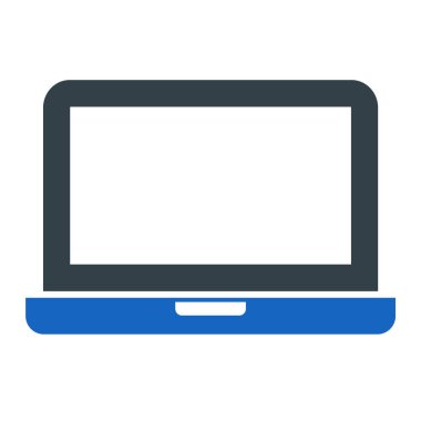 Dizüstü bilgisayar simgesi vektör çizimi