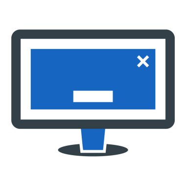 Bilgisayar monitörü. Basit resimleme