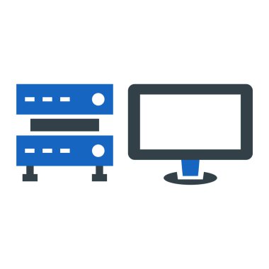 Bilgisayar donanım vektör simgesi