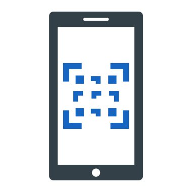 qr kod simgesi vektör çizimi