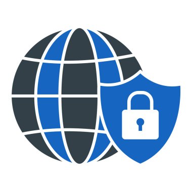 asma kilit güvenlik sistemi vektör çizimi