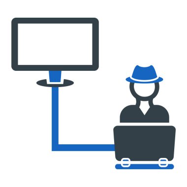 Bilgisayar. Web simgesi basit illüstrasyon