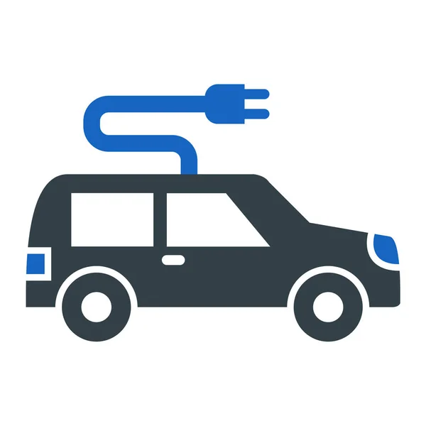 Electric Car Icon Simple Illustration Eco Vehicle Vector Icons Web — Stockvektor