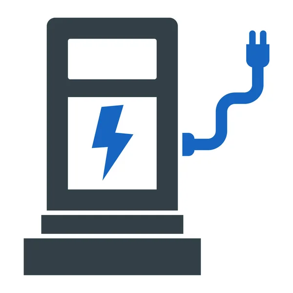 Elektroauto Ikone Einfache Illustration Von Kraftstoffvektorsymbolen Für Das Web — Stockvektor