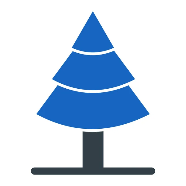 Árvore Natal Ícone Vetor Ilustração —  Vetores de Stock