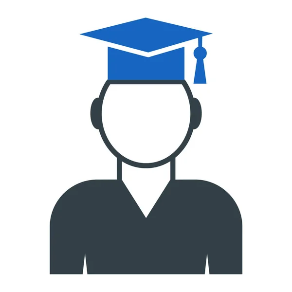 Graduate Student Pictogram Vector Illustratie Ontwerp — Stockvector