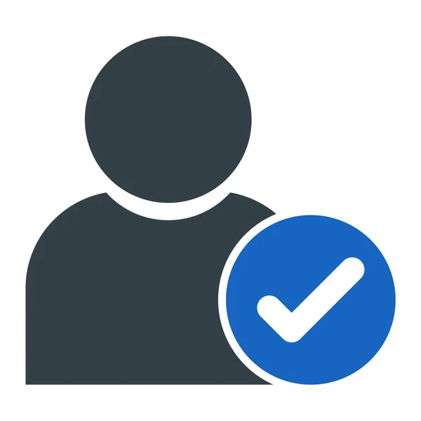 blue tick, verified account icon vector Stock Vector
