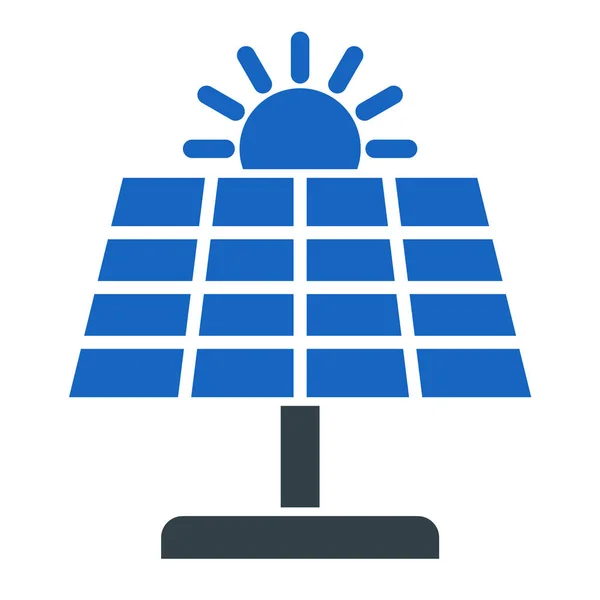 Solar Energy Icon Simple Illustration Eco Panel Vector Icons Web — ストックベクタ