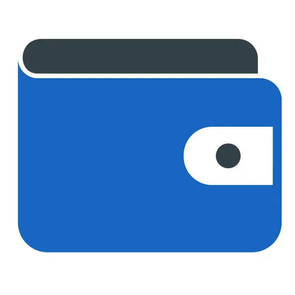 Wallet Icon Vector Style Bicolor Flat Iconic Symbol Rounded Angles — Stockvektor